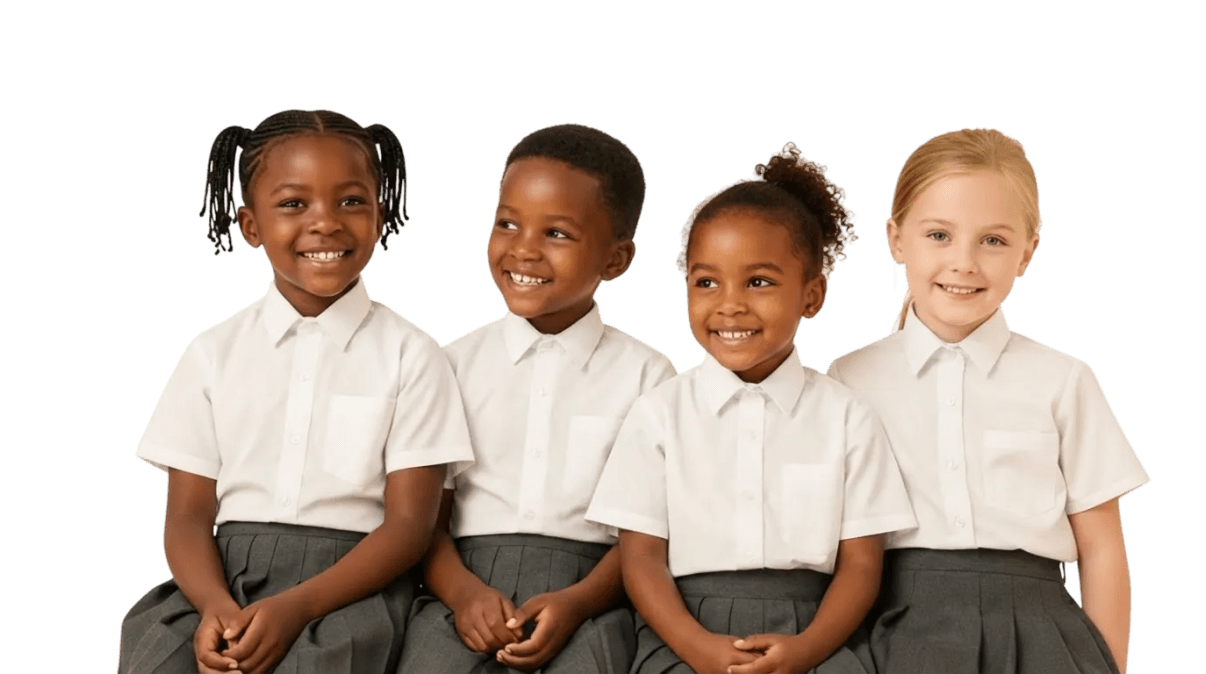 Happy students in KLC uniforms